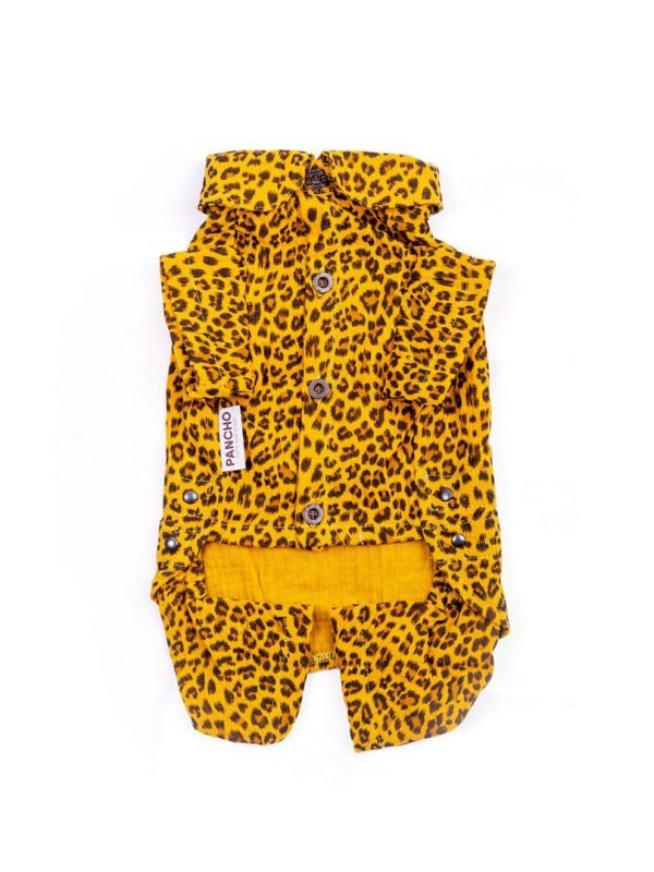 Oblacila za pse Pancho chihuahua pasja pizama leopard 4