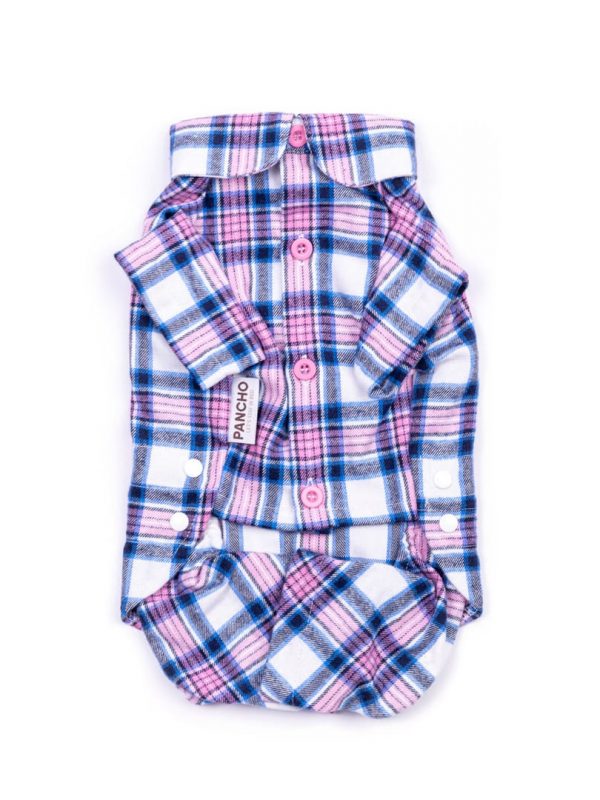Oblačilo za pse Pancho pasja obleka pizama Karo 2